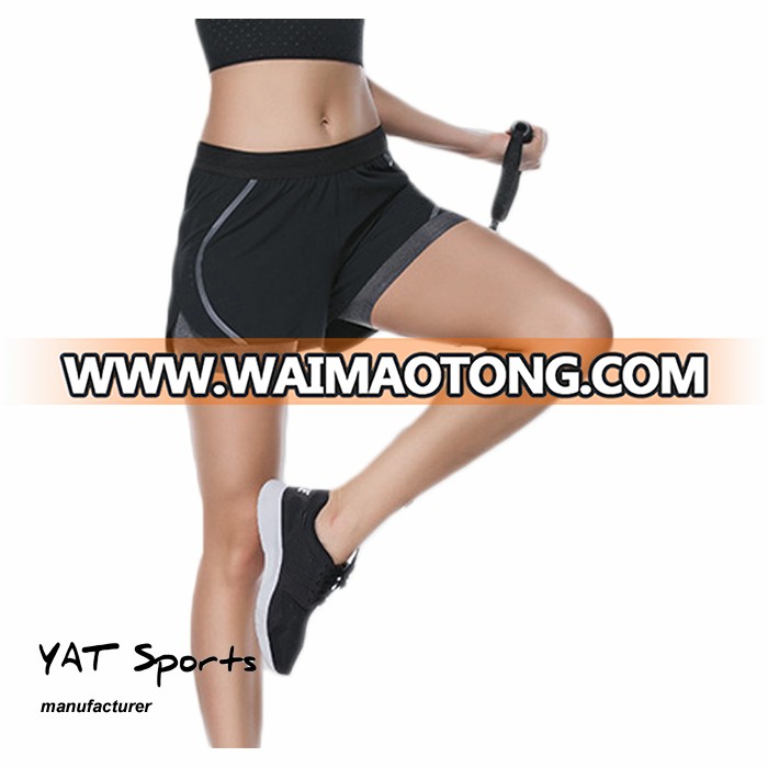 wholesale women workout activewear flex 2 in 1 running shorts