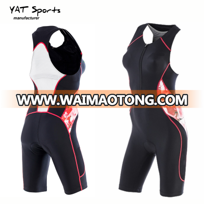 Custom printing pattern Nylon spandex compression Women triathlon tri suits