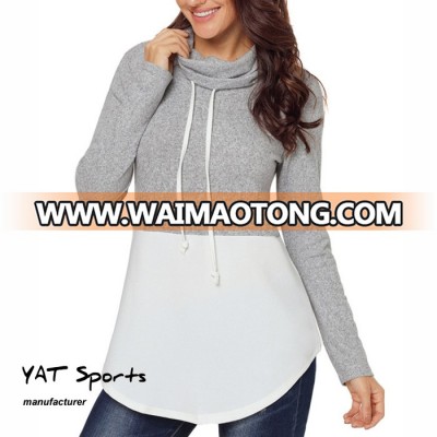 custom women costume high neck long sleeve sports fitness running top sweater