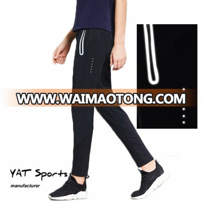 women quick dry taped seam sealing zipper sport training running jogger pants