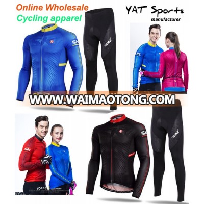 MOQ 1 piece long sleeve mountain bike cycling jersey and pants sets