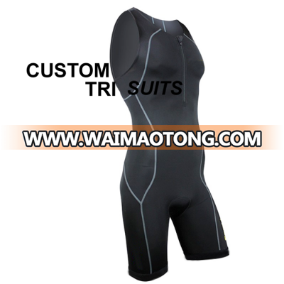 accepted Small order design women training triathlon suit wear clothing open front zipper custom Lycra tri suit